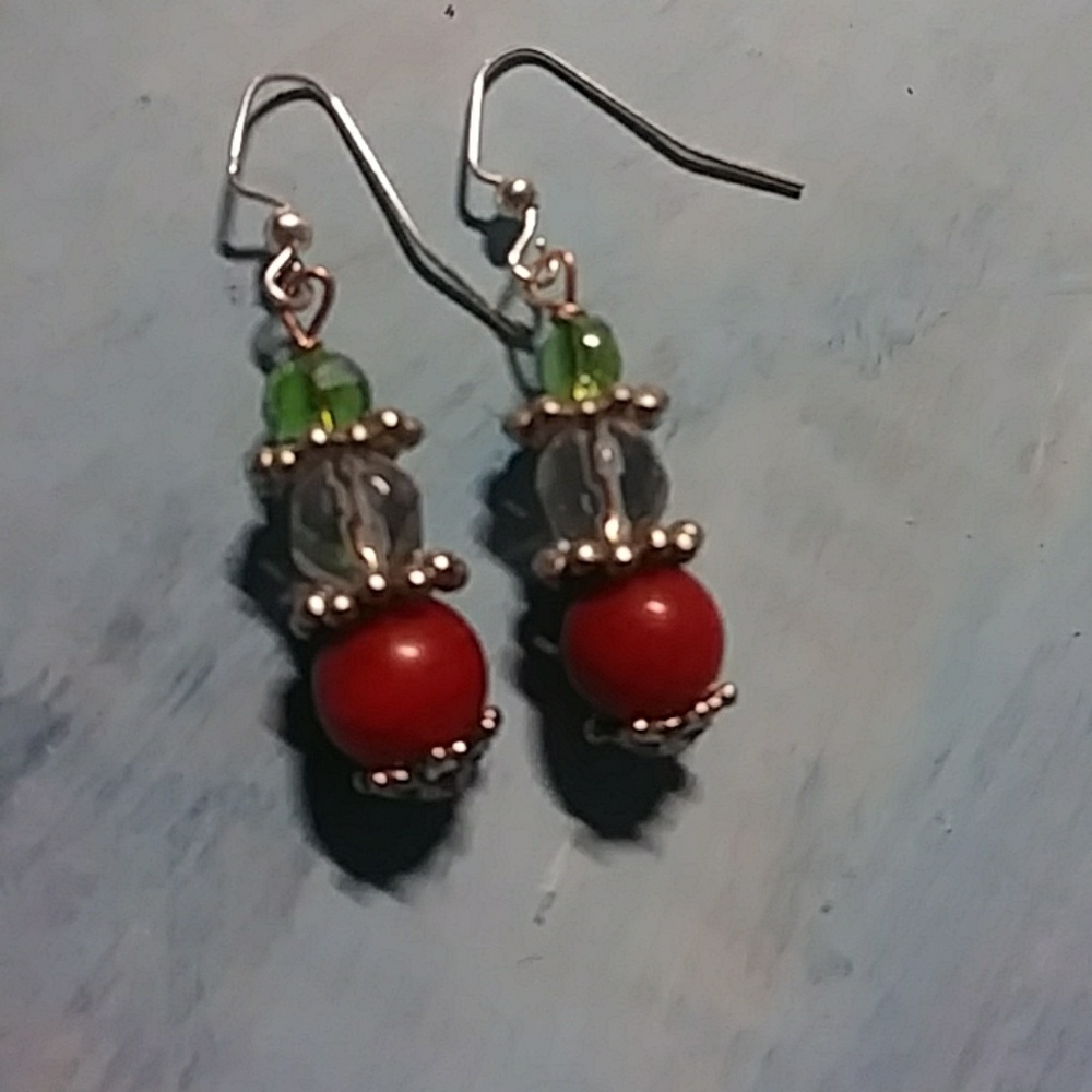 Handmade Christmas earrings